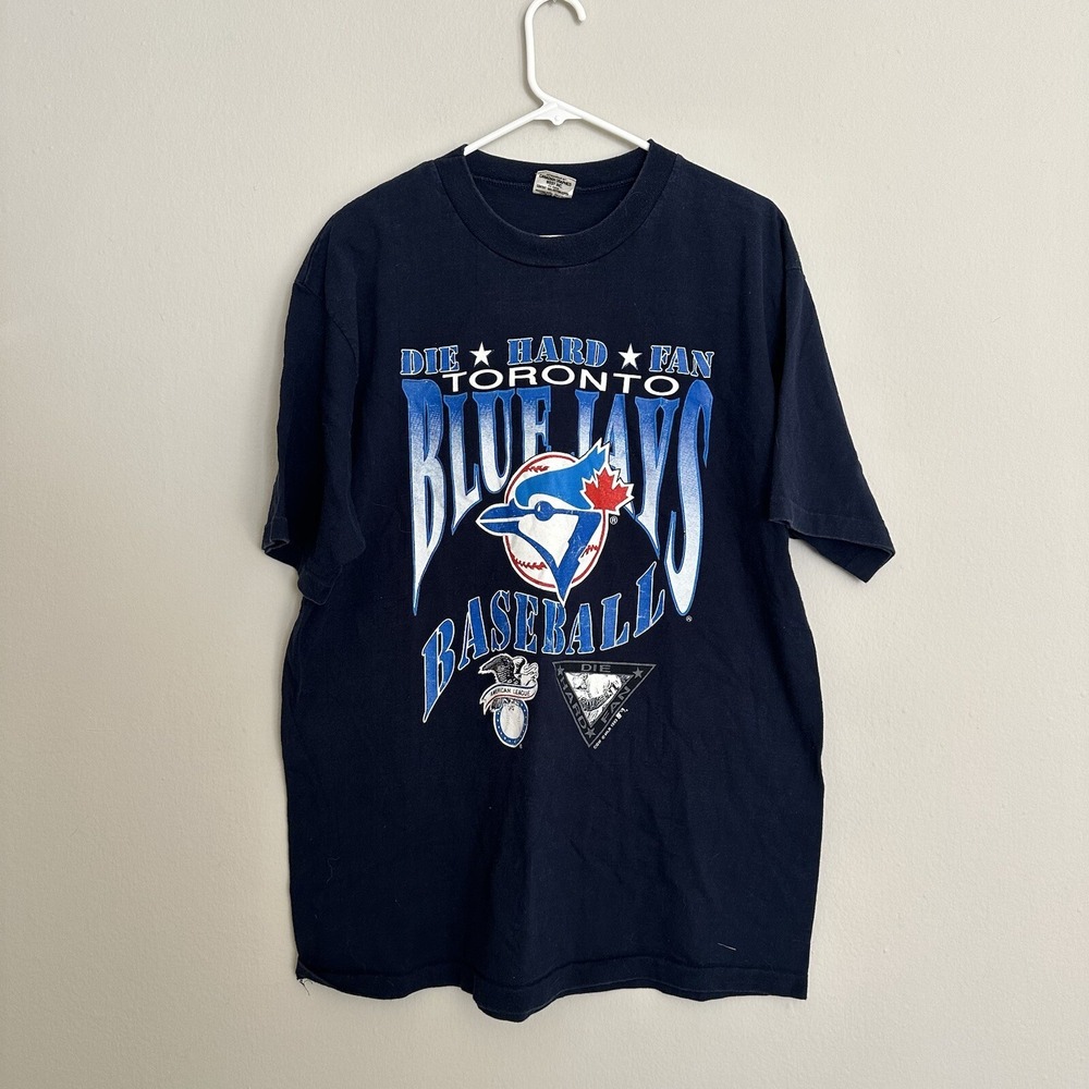 Vintage 1993 Toronto Blue Jays Champions T shirt‎ Large Die Hard Fan MLB Single